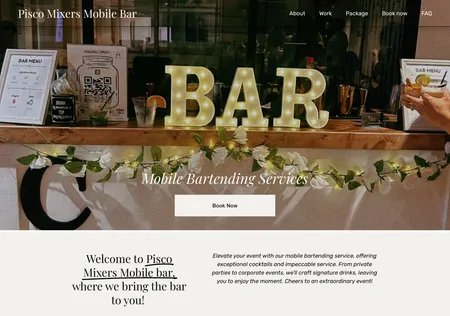 Mobile Bar Website